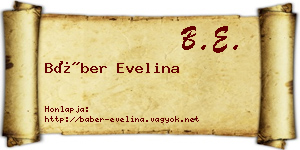 Báber Evelina névjegykártya